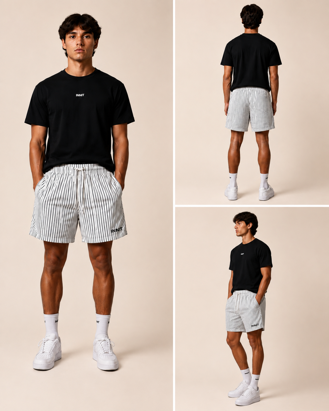 INNIT Stripe Shorts